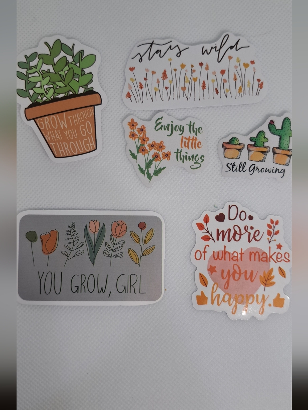 Inspirational Motivational Botanical Sticker Pack Aesthetic Plants Grow Garden
